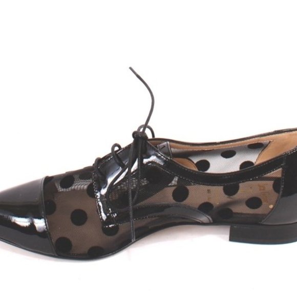 Luca Grossi 567 Black Patent Leather / Mesh Classic Flat Shoe - Picture 6 of 8